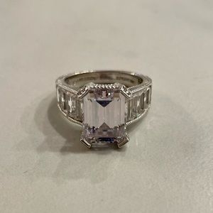 Beautiful Judith Ripka CZ and 925 Travel Engagement Ring